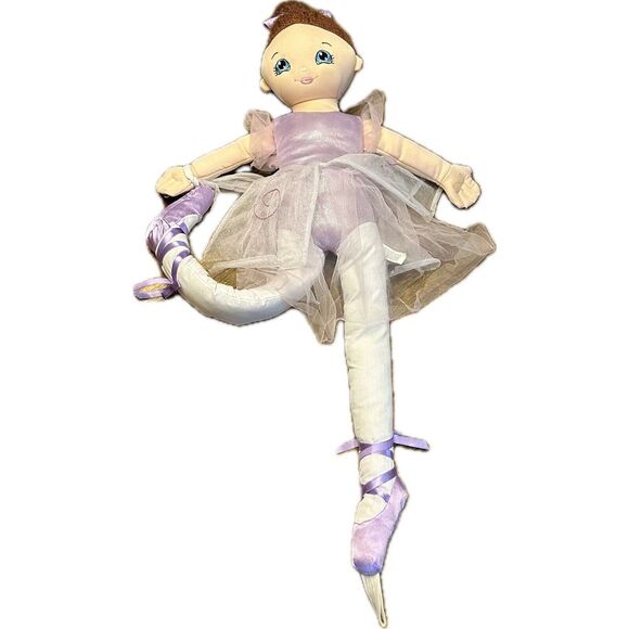 You And Me Brunette Purple Ballerina Tutu Plush Doll Toys R Us‎ 36in Posable - Picture 1 of 5